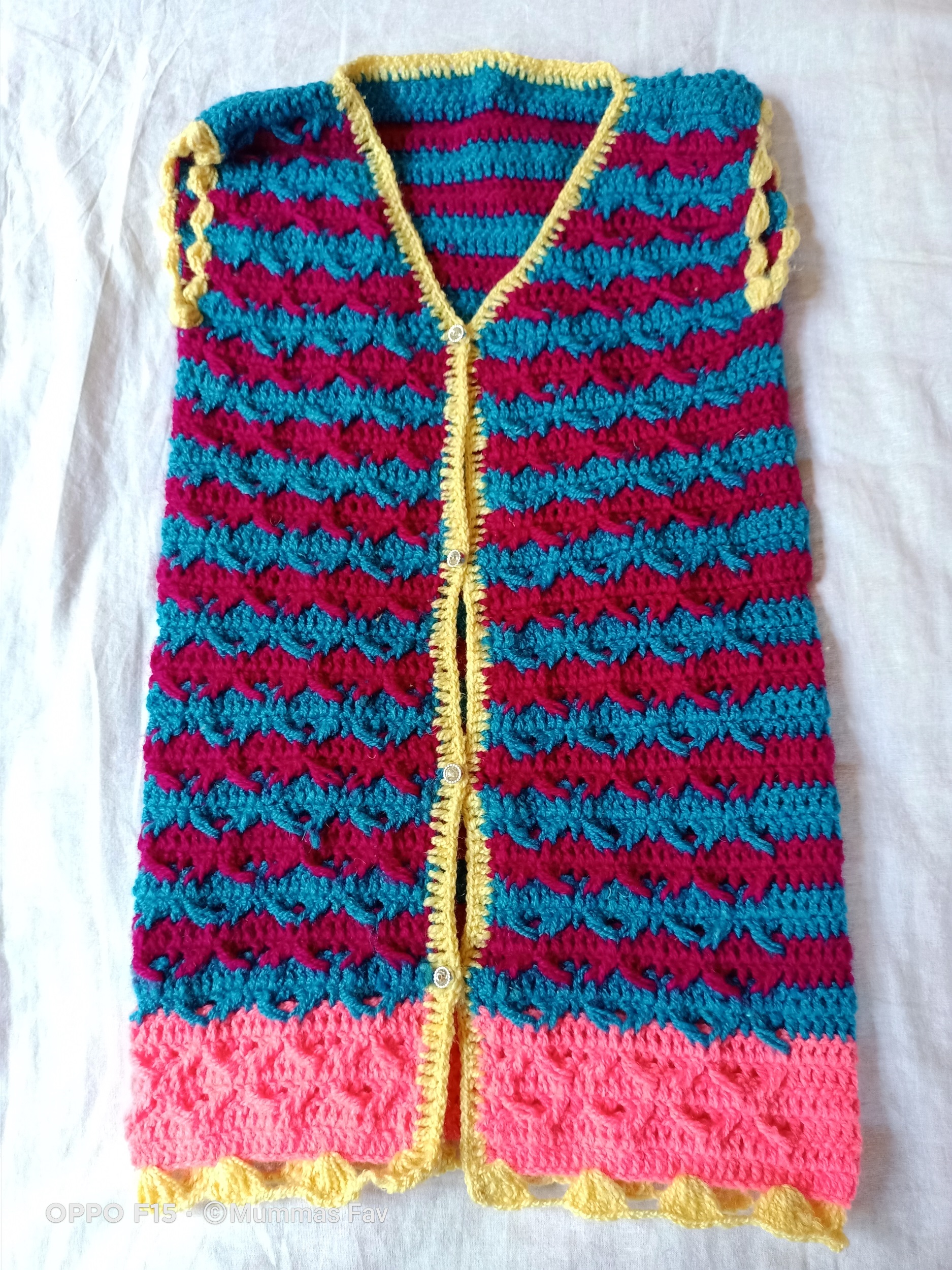 Cousin Johnny Crochet Sweater Size M Long Sleeve Cardigan | eBay